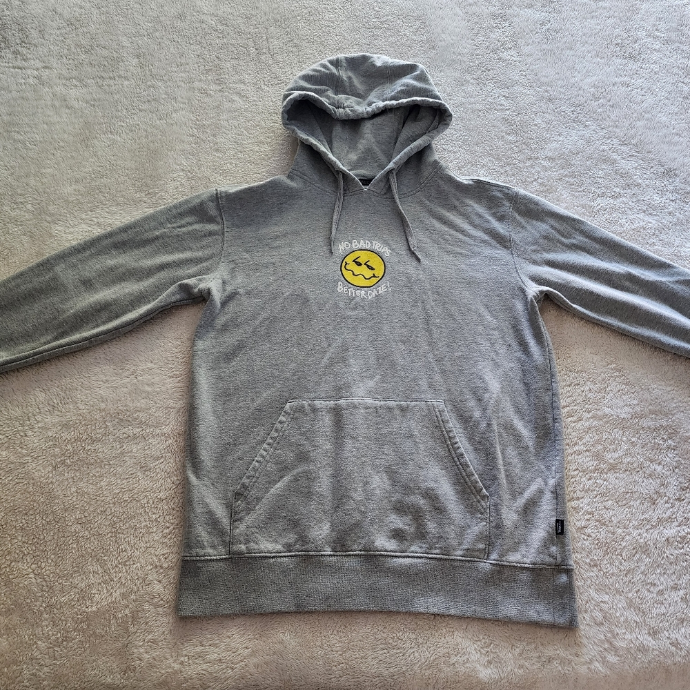 Vans OTW "No Bad Trips Better Daze!" 😵‍💫 Pullover Hoodie, Men's Small - Grey